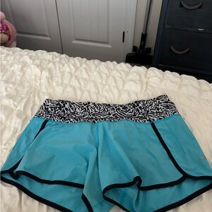Blue Lululemon Speed Up Shorts